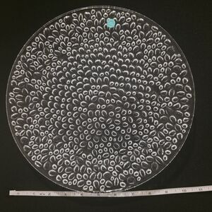 Tiffany & Co. Clear Glass Plate with Textured Design